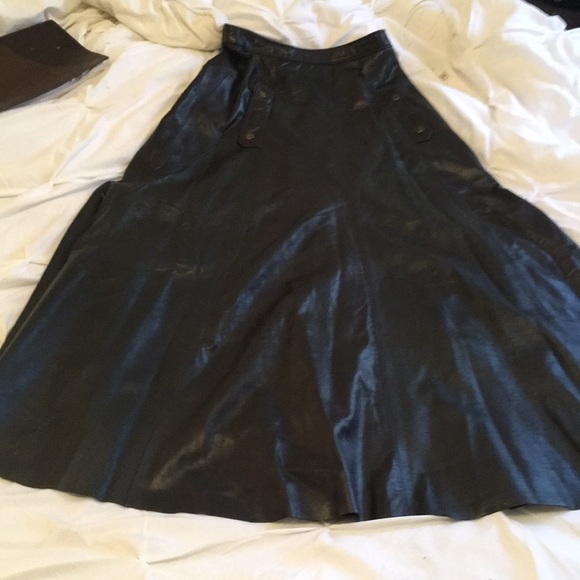 Chloé 2016 Runway Leather Maxi Skirt 36/38 - Picture 5 of 16